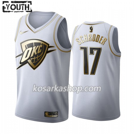 Dres Oklahoma City Thunder Dennis Schroder 17 Nike 2019-20 Bijela Golden Edition Swingman - Dječji